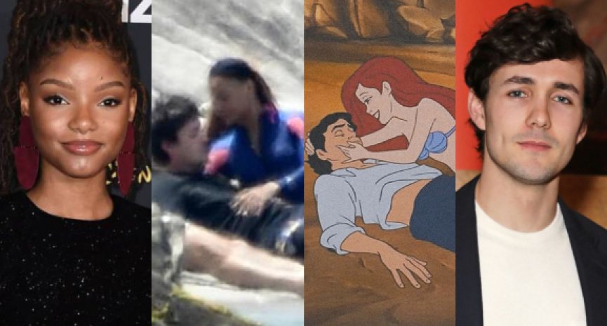 真人版《小美人鱼》片场照外流！爱丽儿海边地咚王子，网友崩溃：好不搭